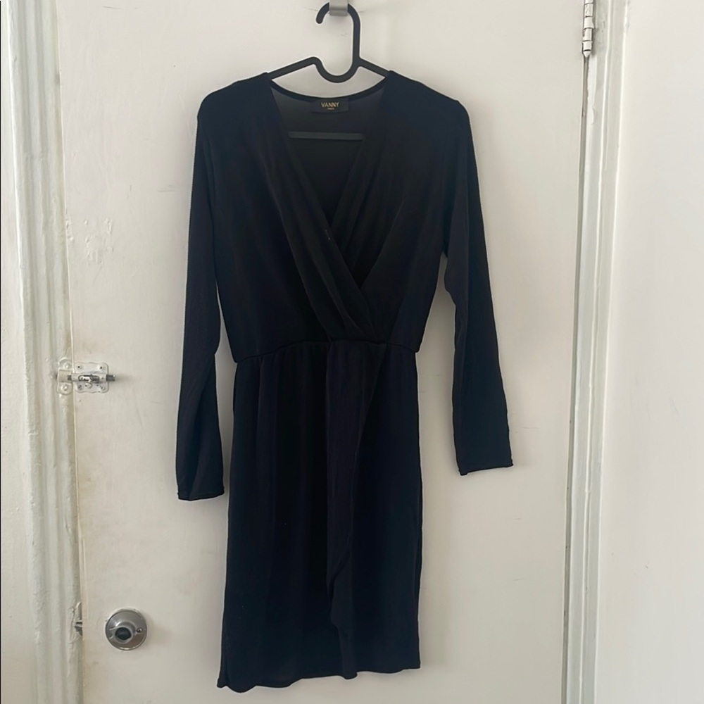 Elegant Black Wrap Dress